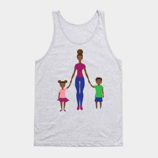 Mom with two kids Tank Top